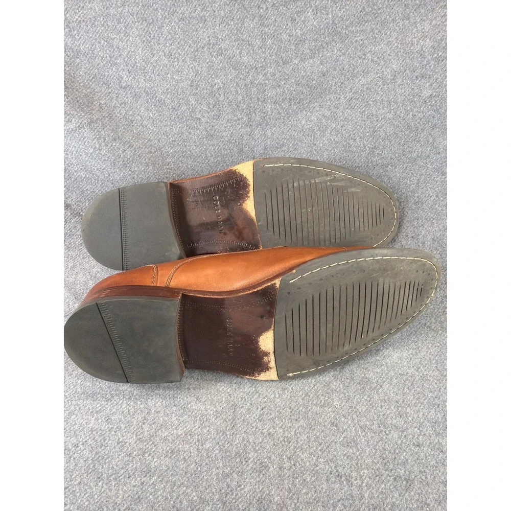 Cole Haan Cap Toe Oxford Men 13M Tan Leather Dress Shoes Lace Up Formal Business